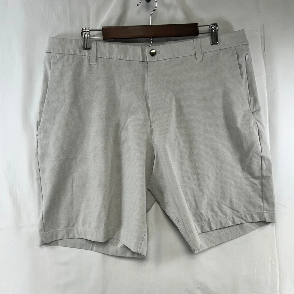 Lululemon Commission Golf Shorts Mens 38 Grey Textured Performance